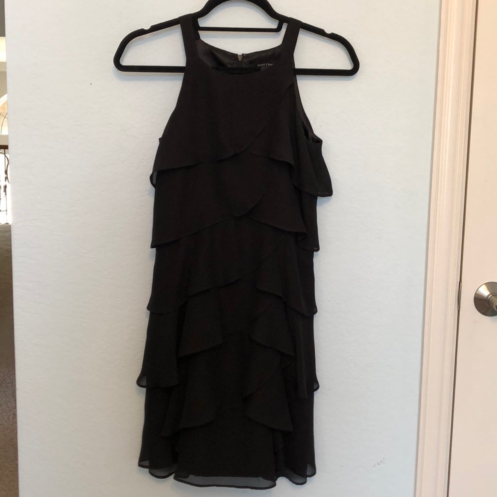 Black Ruffled Going our Dress